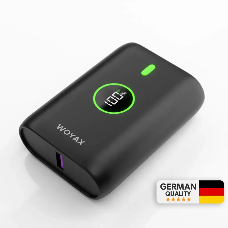 Woyax By Deji Powerbank 10000 mAh 22.5W Hızlı Taşınabilir Şarj Cihazı - Siyah